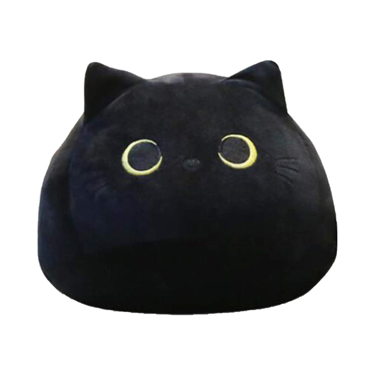 Adorable jouet en peluche pouf chat noir spongieux
