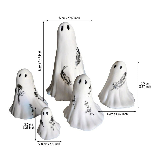 Ghost Family Figurines 5-Pcs Set