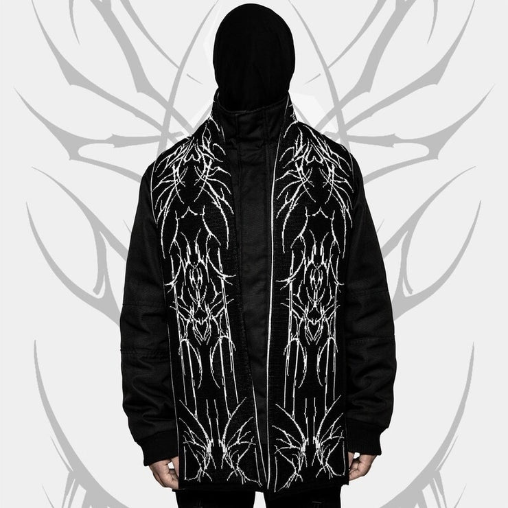 Écharpe d'hiver en tricot gothique Forsaken Forest