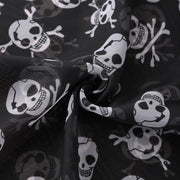 Memento Mori Skull Écharpe légère en mousseline de soie