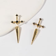 The Sword of Orion Rhinestone Studded Earrings