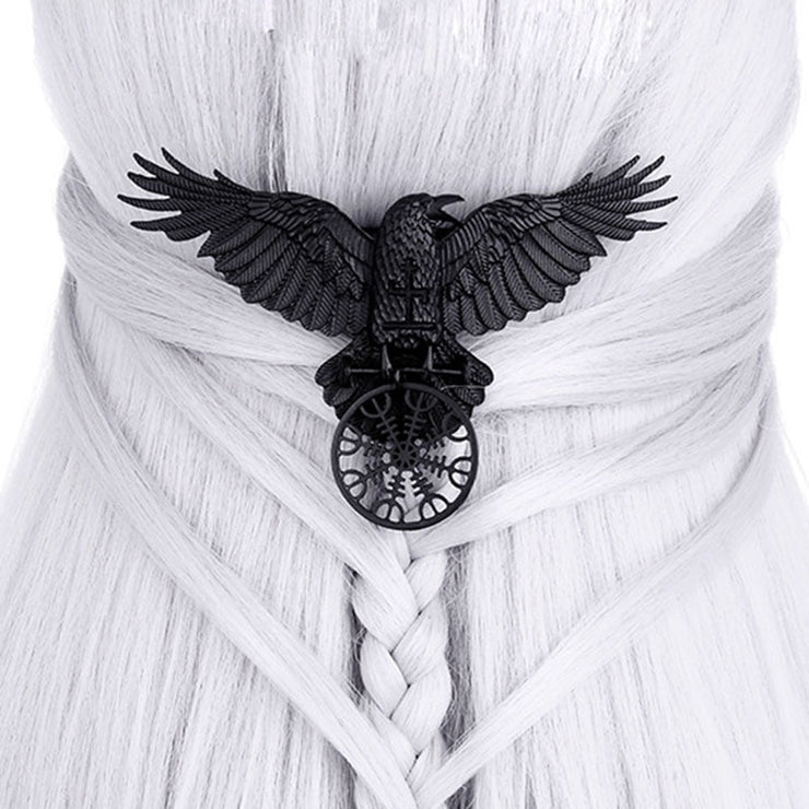 Black Crow Norse Viking Hair Clip