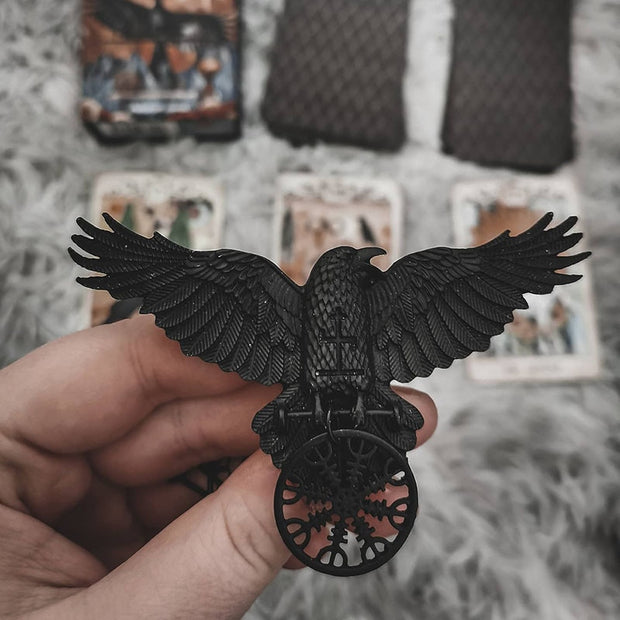 Black Crow Norse Viking Hair Clip