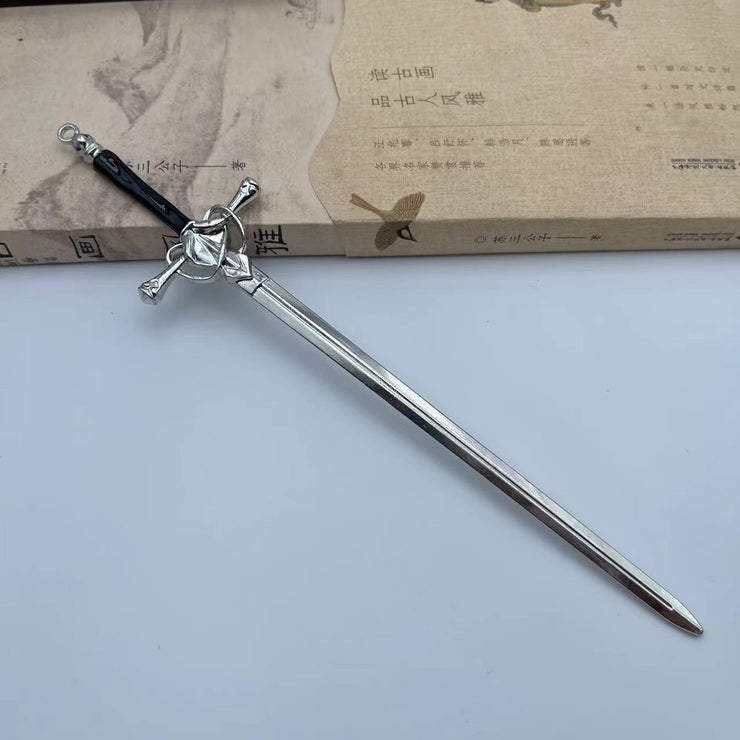 Épée de bâton à cheveux en métal léger