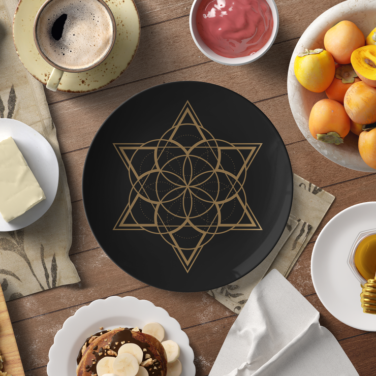 Juegos de platos llanos de 10" de Geometría Sagrada