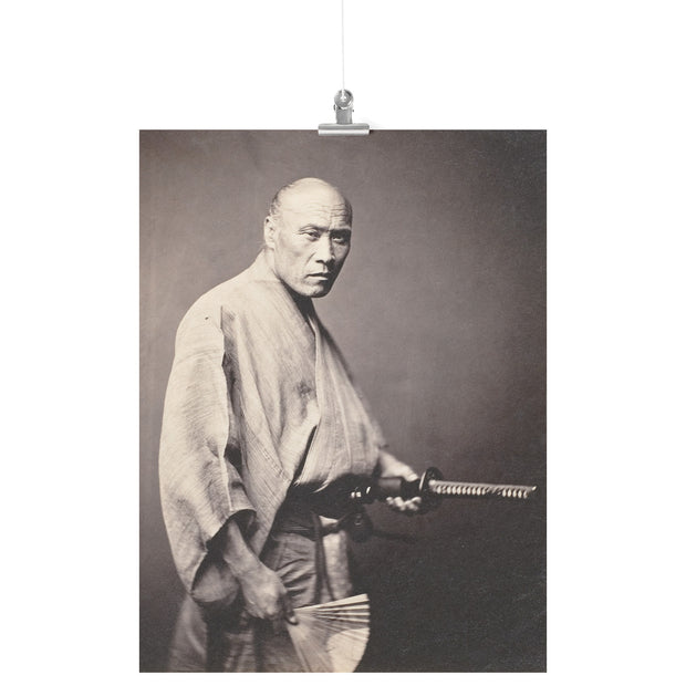 "Samurai, Yokohama" Photographie de Felice Beato Matte Poster