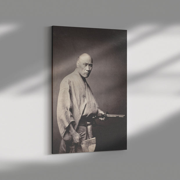 Fotografía "Samurai, Yokohama" de Felice Beato Rectángulo Envoltura de lienzo