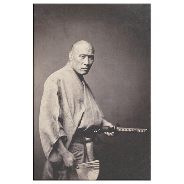 "Samurai, Yokohama" Photographie par Felice Beato Toile rectangulaire