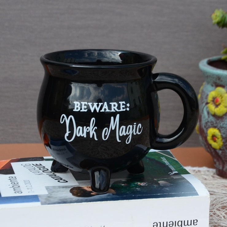 "Beware: Dark Magic" 15 oz. Ceramic Cauldron Mug