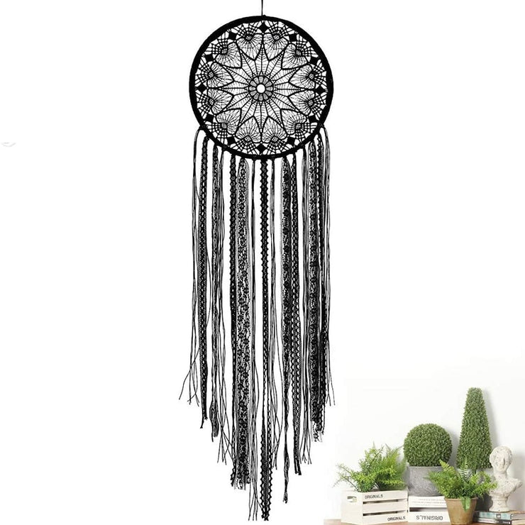 Evil Eye and Spiderweb Dreamcatcher Macramé Boho Wall Hanging