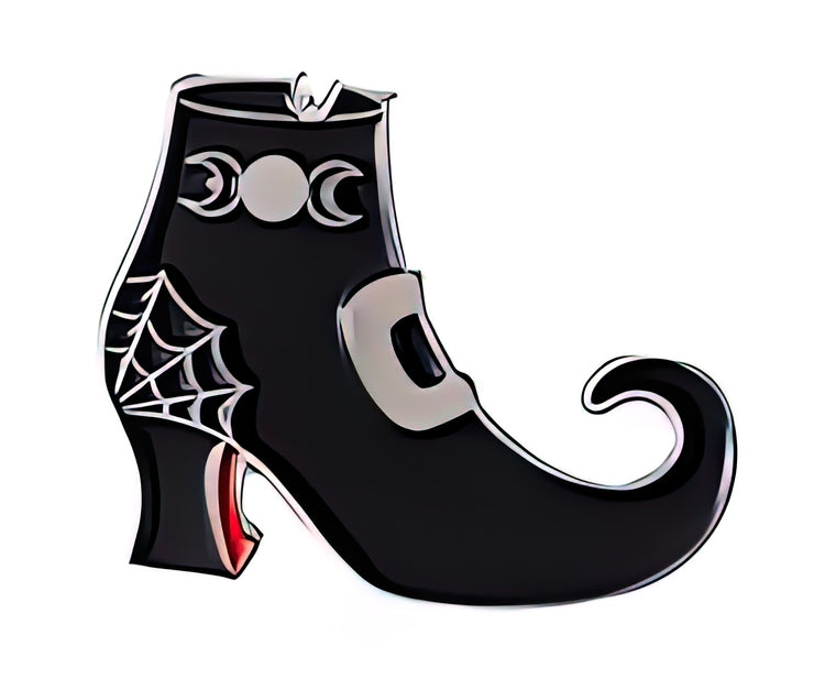 Witches' Shoe Enamel Lapel Pin