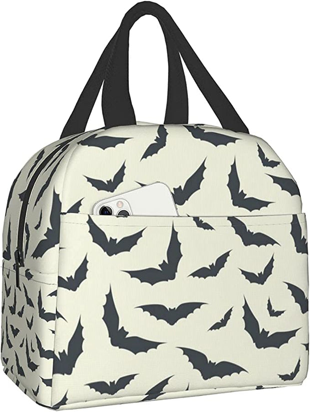 Bat Print Reusable Insulated Lunch Bags