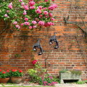 Escultura colgante con portavelas de pared de murciélago