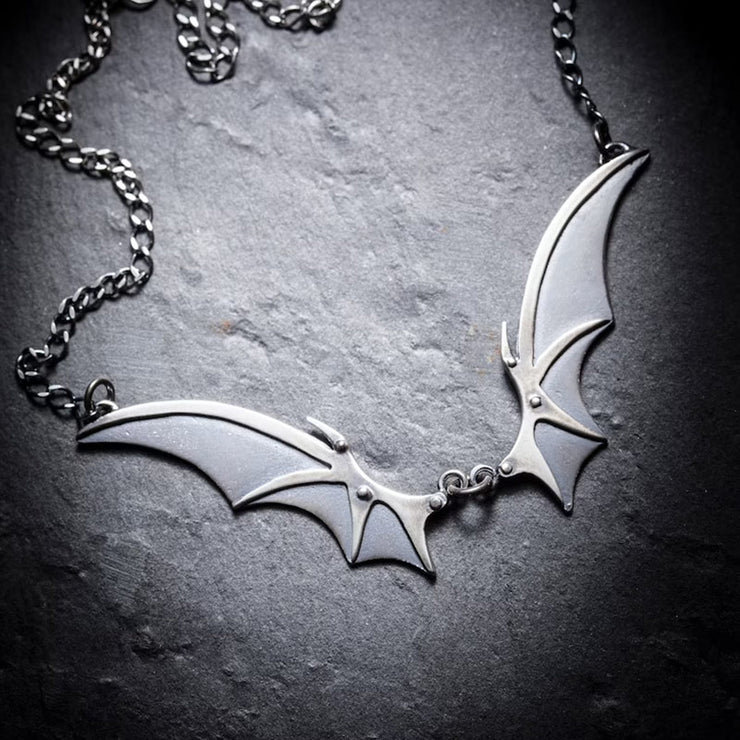 Delight in the Night Bat Wings Necklace