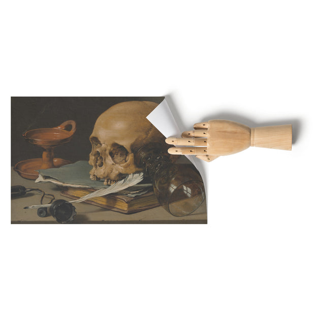 "Still Life with a Skull and a Writing Quill" Matte Poster