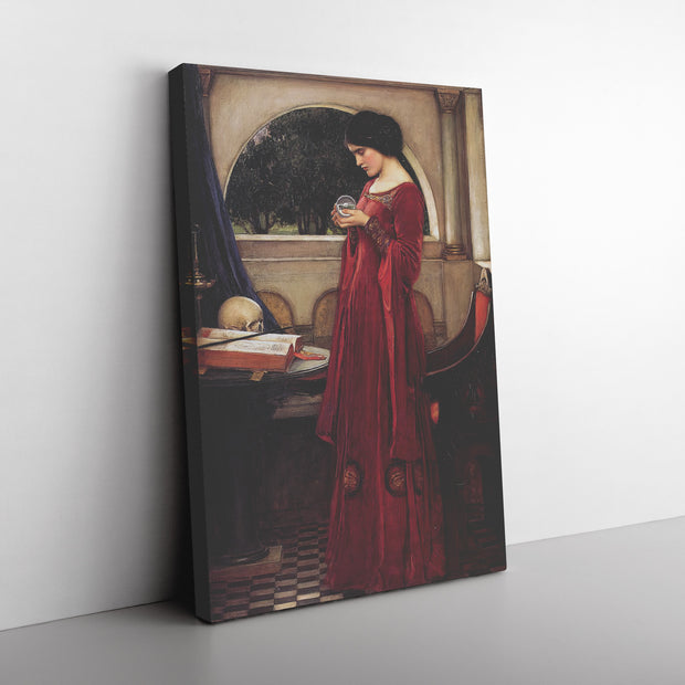"The Crystal Ball" by John William Waterhouse Rectangle Canvas Wrap