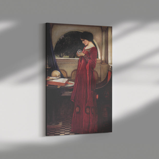 "The Crystal Ball" by John William Waterhouse Rectangle Canvas Wrap