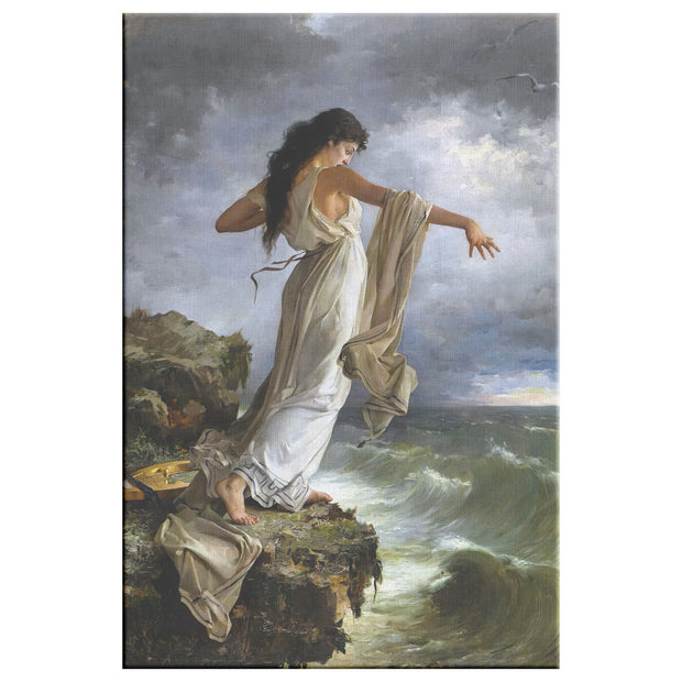 "The Death of Sappho" by Miguel Carbonel Selva Rectangle Canvas Wrap