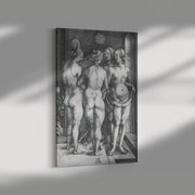 Envoltura de lienzo rectangular "Las cuatro brujas" de Alberto Durero