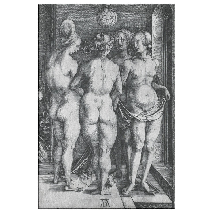 Envoltura de lienzo rectangular "Las cuatro brujas" de Alberto Durero