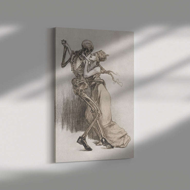 "The German Tango" by Louis Raemaekers Rectangle Canvas Wrap