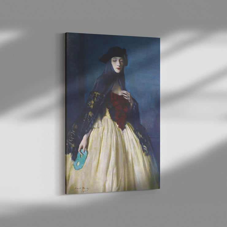 "The Green Masque" by Oswald Birley Rectangle Canvas Wrap