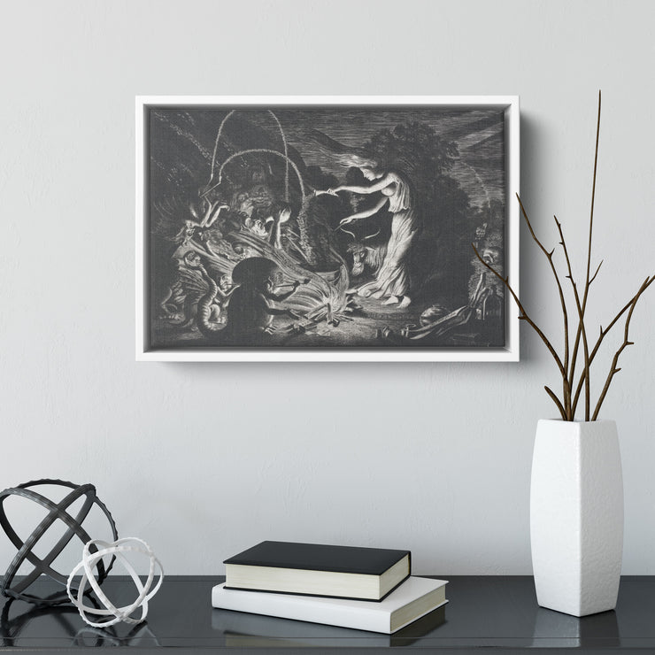 "The Witch (Night Piece)" Rectangle Framed Canvas