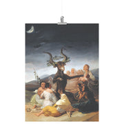 "El sábado de las brujas" (El Aquelarre) de Francisco Goya Póster mate