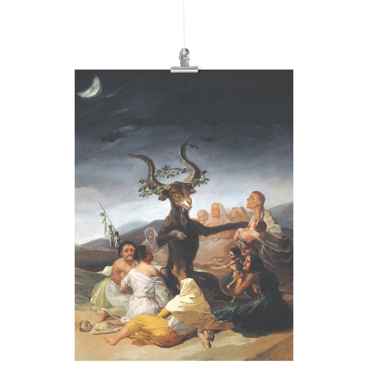 "Witches' Sabbath" (El Aquelarre) by Francisco Goya Matte Poster