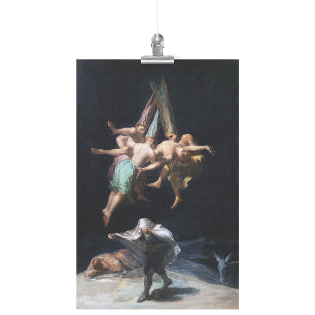 "Le Vol des Sorcières" (Vuelo de Brujas) de Francisco Goya Matte Poster