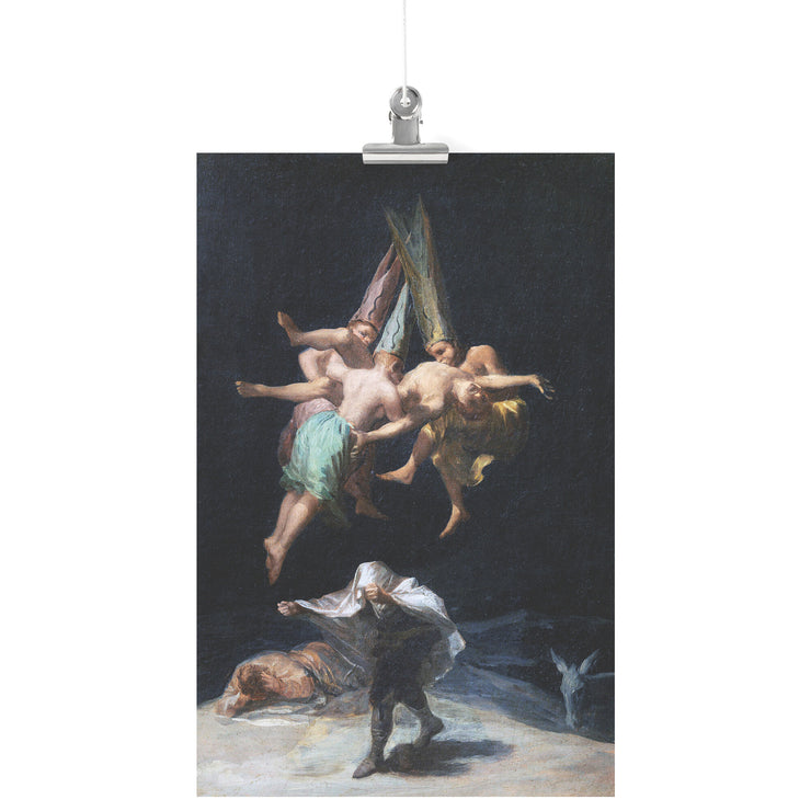 "Vuelo de Brujas" (Vuelo de Brujas) de Francisco Goya Matte Póster
