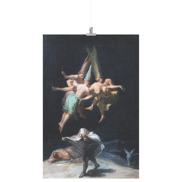 "Vuelo de Brujas" (Vuelo de Brujas) de Francisco Goya Matte Póster