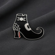 Witches Shoe Enamel Lapel Pin 