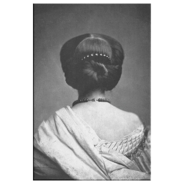 "Woman Seen From The Back" by Vicomte Marismas Rectangle Canvas Wrap