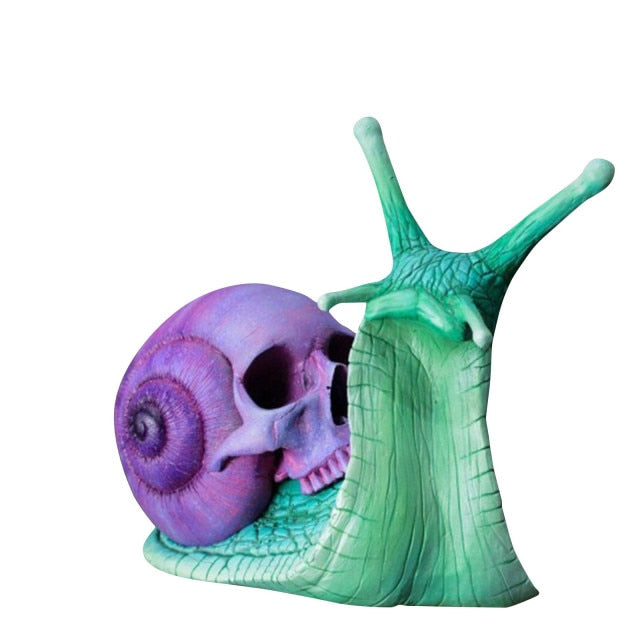 Skull Snail Indoor/Outdoor Resin Sculpture