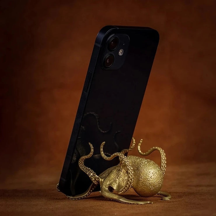 Brass Octopus Device Stand Holder