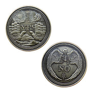 Antique Metal "YES/NO" Ouija Prediction Decision Coin